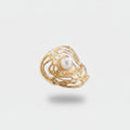 Pearl Gold Oyster Shell Statement Ring