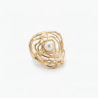 Pearl Gold Oyster Shell Statement Ring – jewelry (view 1)