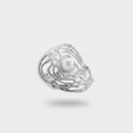 Pearl Oyster Shell Silver Ring Set