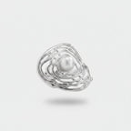 Pearl Oyster Shell Silver Ring Set