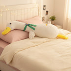Cream Duck Plush Toy With Flower Ribbon – novelty & toys (view 2)