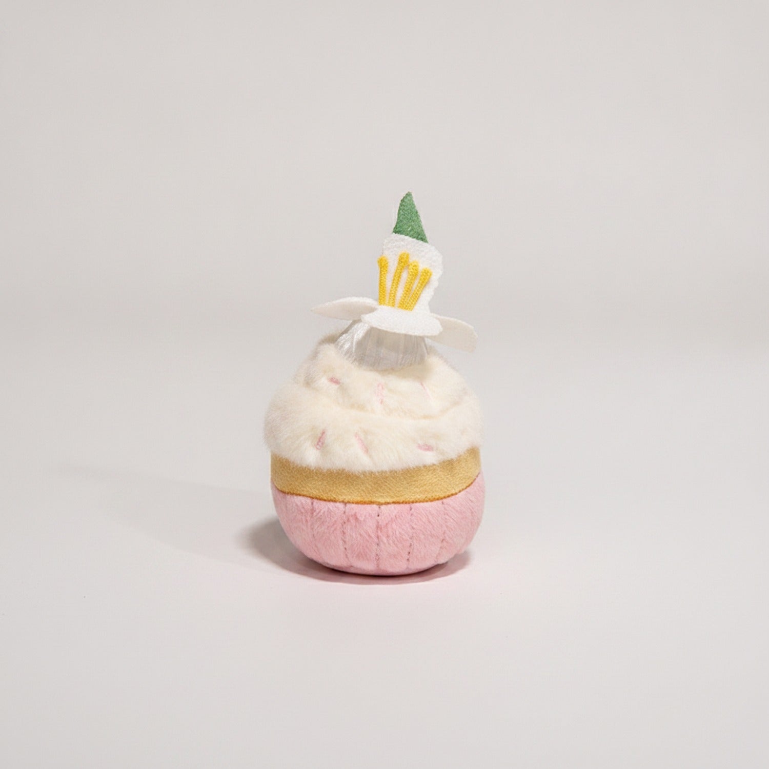 Tan Teddy Bear Plush With Birthday Cupcake