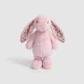 Pink Floral Bunny Plush Toy With Flower Ears – novelty & toys (view 1)