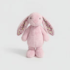 Pink Floral Bunny Plush Toy With Flower Ears – novelty & toys (view 1)
