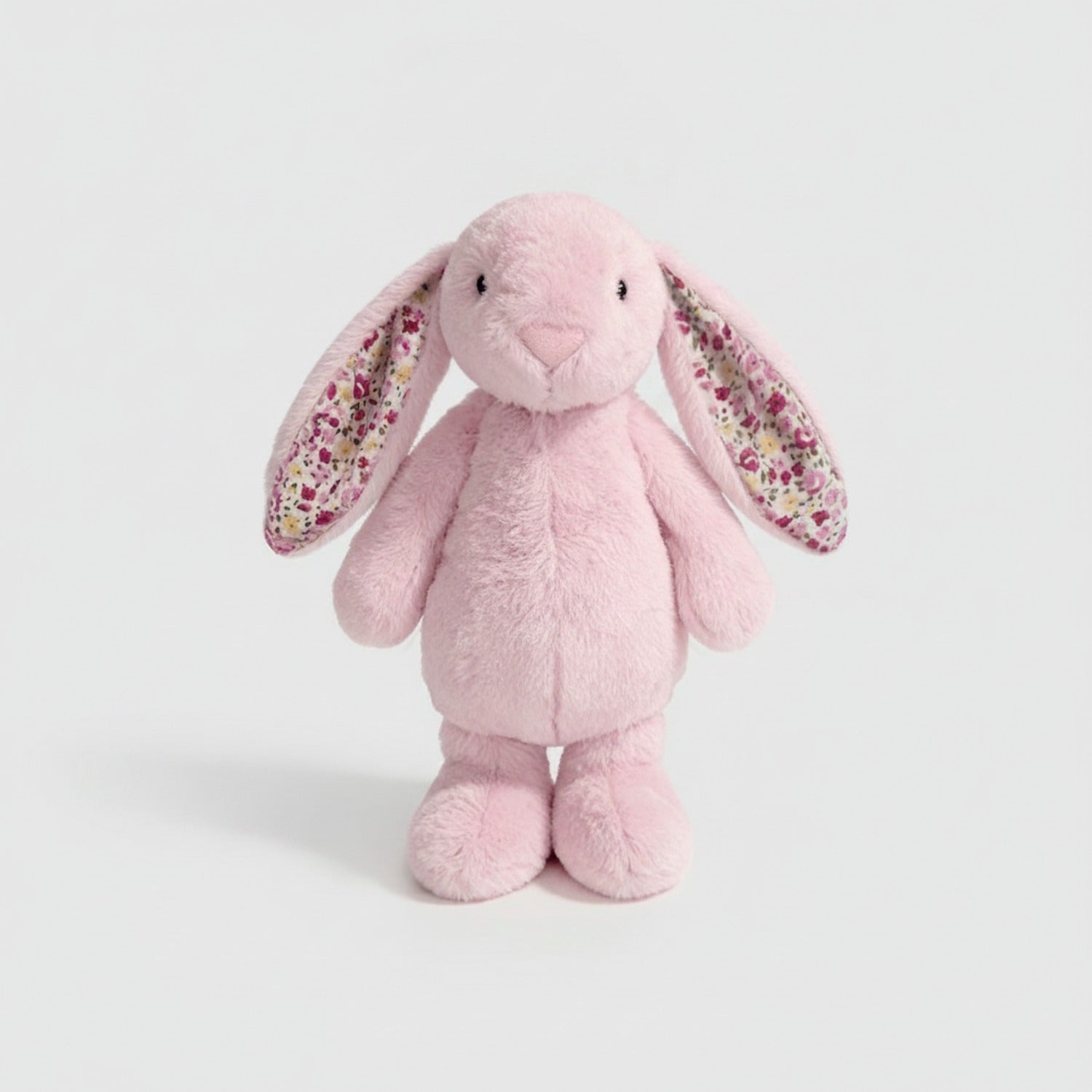 Pink Floral Bunny Plush Toy With Flower Ears