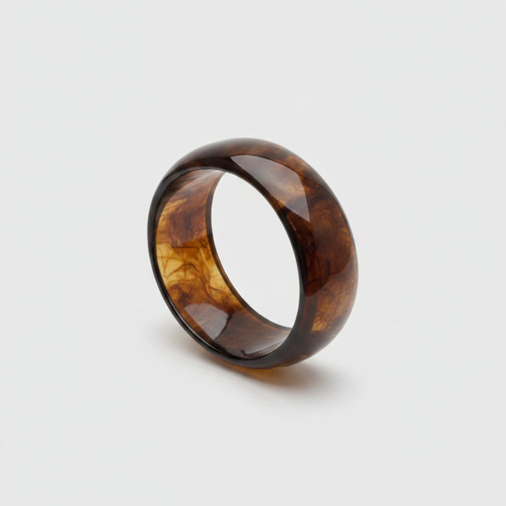 Polished Wood Bangle Bracelet - Bracelet Camel – jewelry (view 1)