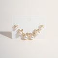 Elegant Pearl Bow Stud & Crawler Earring Set – jewelry (view 1)