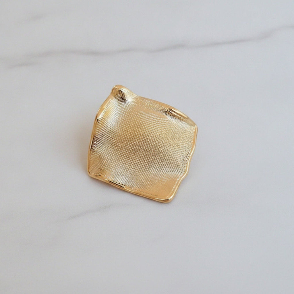 Textured Square Statement Earrings - Jianyou Accessories – jewelry (view 2)
