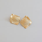 Textured Square Statement Earrings - Jianyou Accessories – jewelry (view 1)