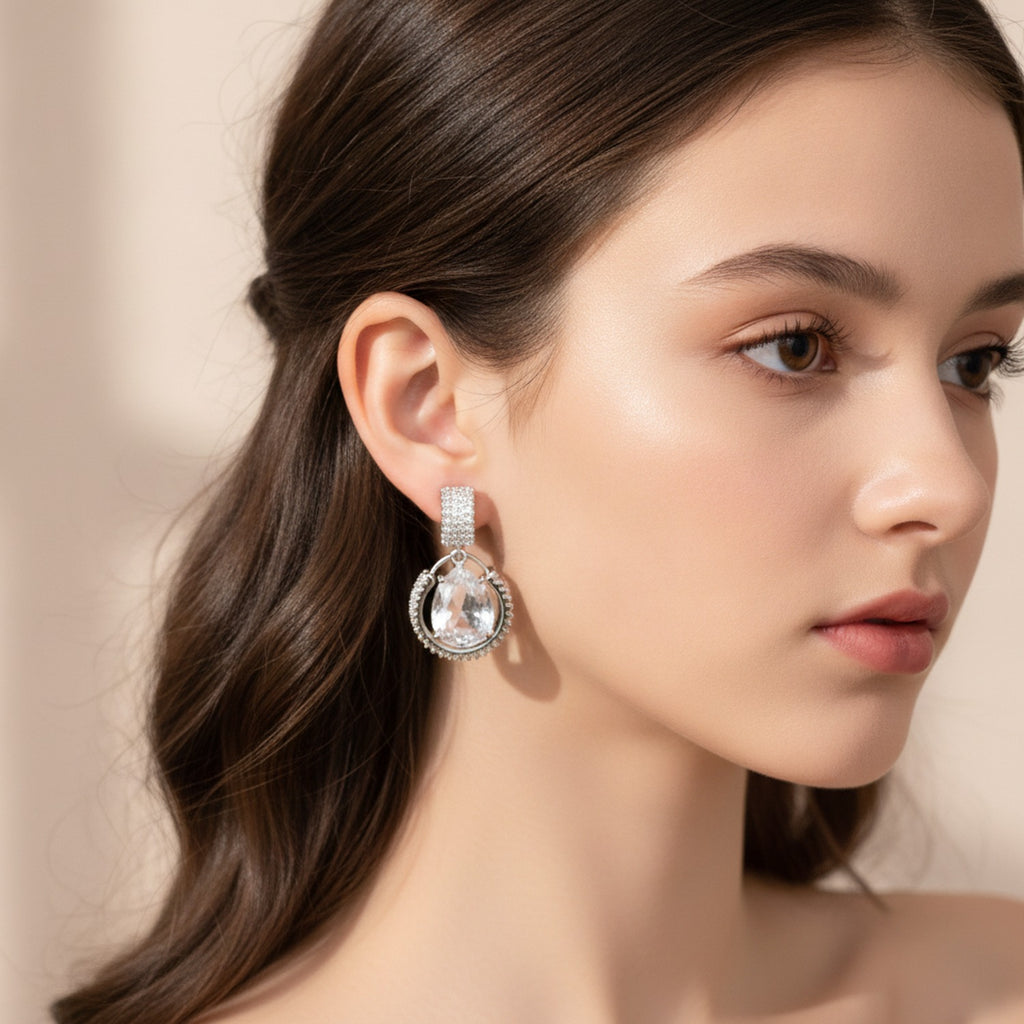 Textured Chunky Huggie Earrings - Jianyou Accessories 2 – jewelry (view 2)