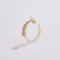 Rhinestone Hoop Earrings with Cross Detail - Jianyou Accessories