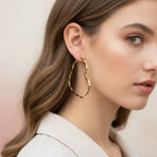 Silver Hoop Earrings Classic Circle