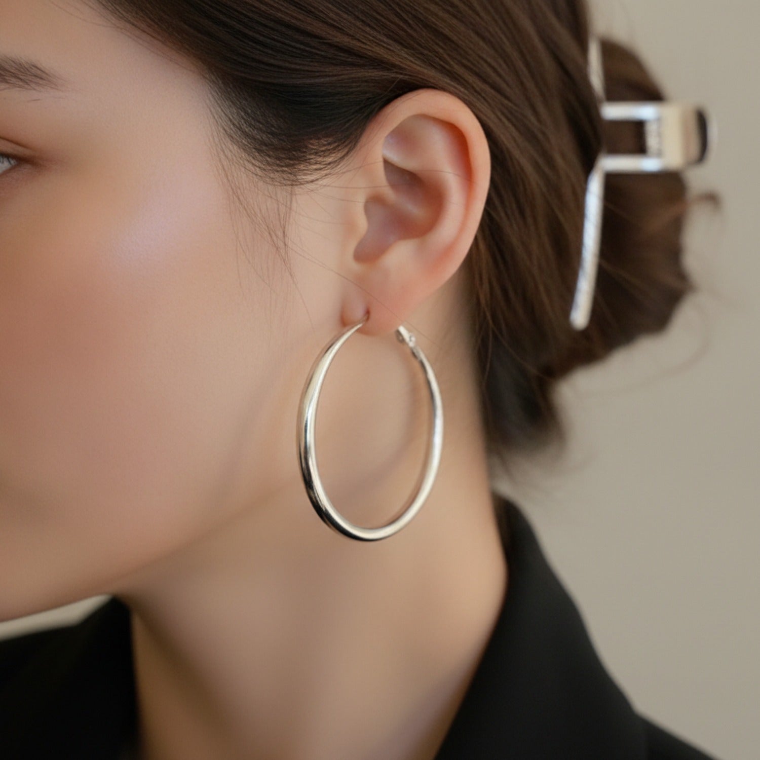 Hoop Earrings Classic Circle - Jianyou Accessories