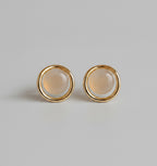 Pearl Round Gold Stud Earrings – jewelry (view 1)