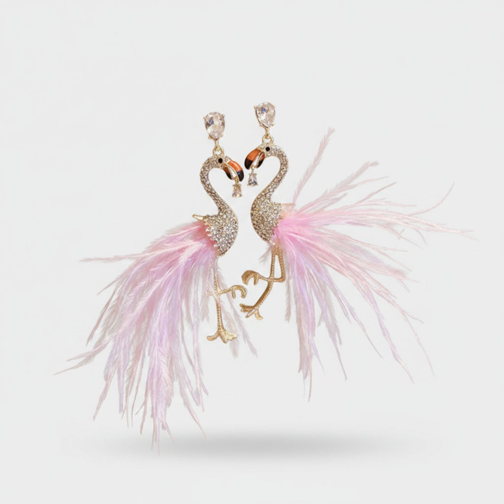 Feather Butterfly Rhinestone Drop Earrings - Jianyou Accessories 6 – jewelry (view 1)
