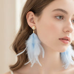 Feather Butterfly Rhinestone Drop Earrings - Jianyou Accessories 4 – jewelry (view 3)