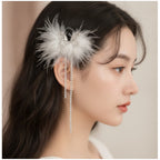 Feather Butterfly Rhinestone Drop Earrings - Jianyou Accessories – jewelry (view 3)