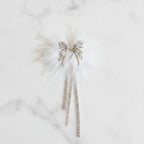 Feather Butterfly Rhinestone Drop Earrings - Jianyou Accessories – jewelry (view 2)