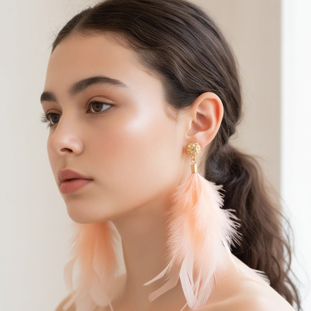 Feather Butterfly Rhinestone Drop Earrings - Jianyou Accessories 3 – jewelry (view 3)