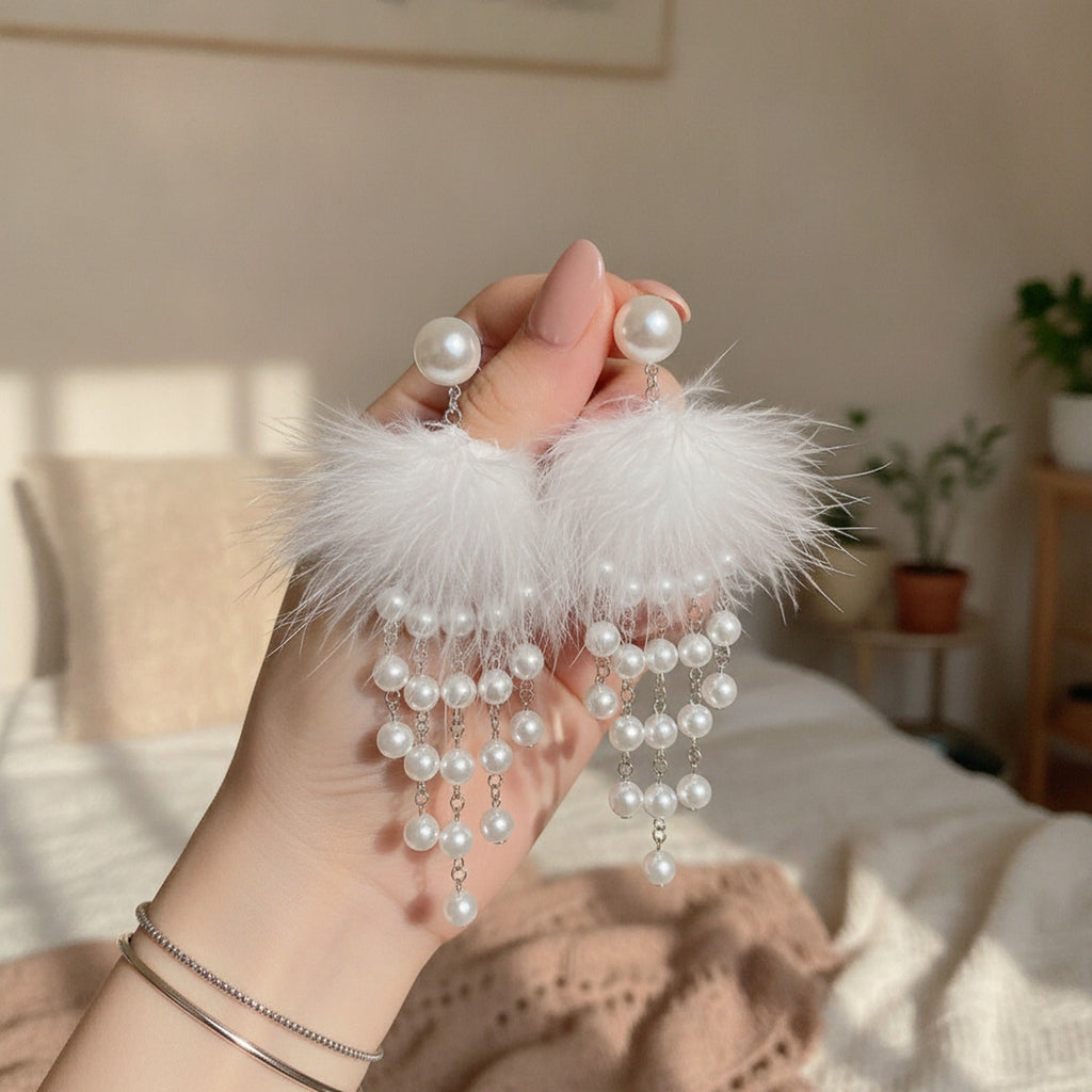 Feather Butterfly Rhinestone Drop Earrings - Jianyou Accessories 2
