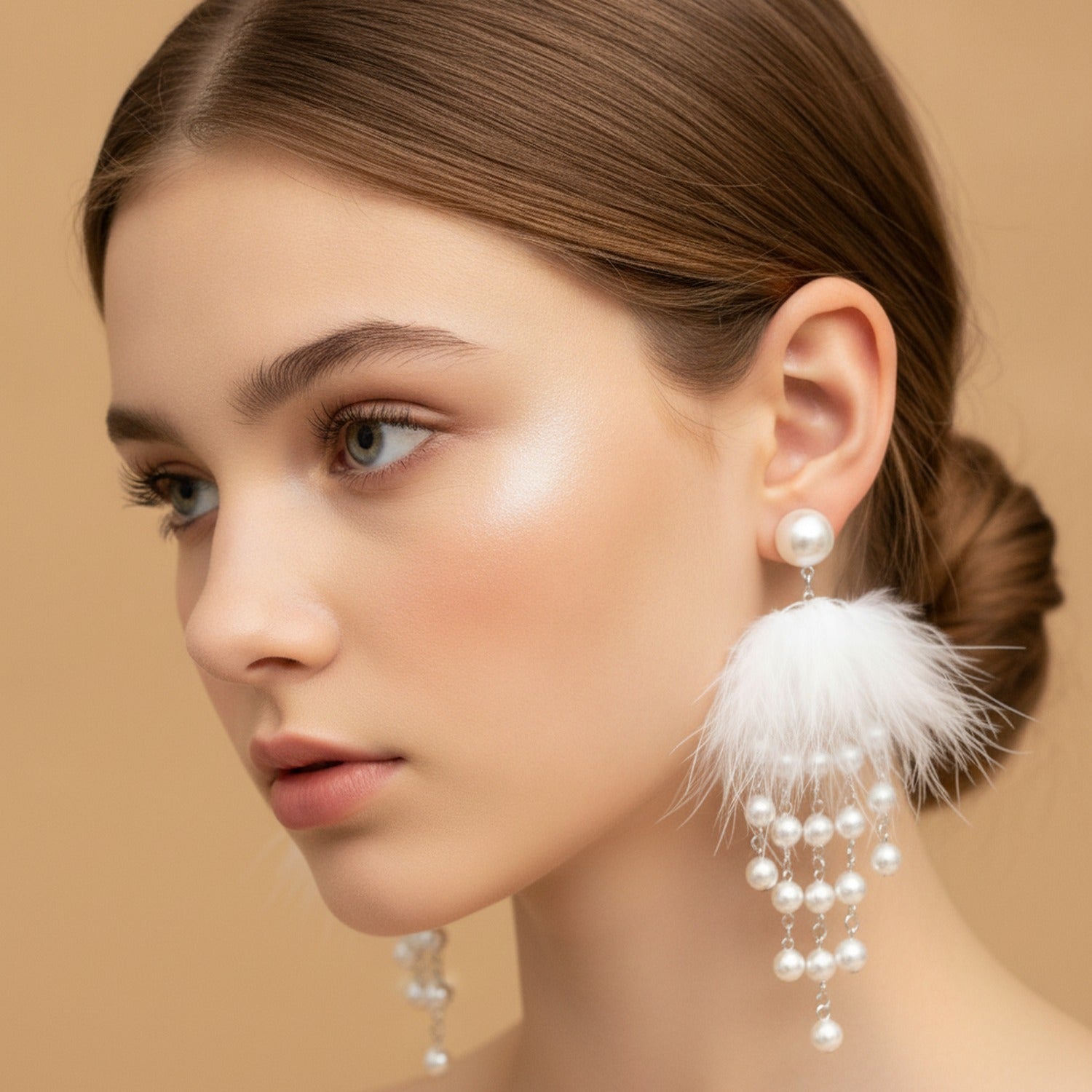 Feather Butterfly Rhinestone Drop Earrings - Jianyou Accessories 2