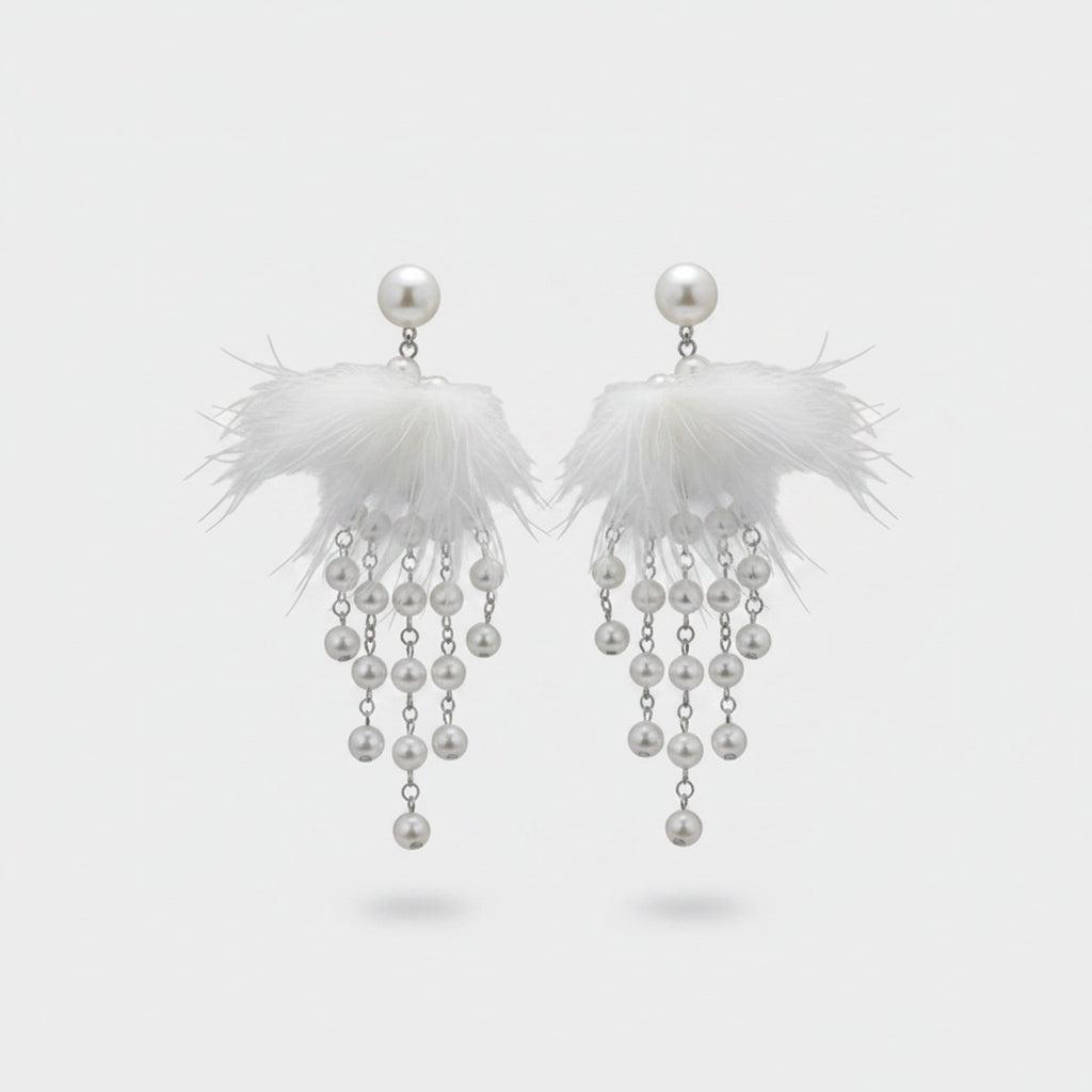Feather Butterfly Rhinestone Drop Earrings - Jianyou Accessories 2 – jewelry (view 1)