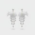 Feather Butterfly Rhinestone Drop Earrings - Jianyou Accessories 2 – jewelry (view 1)