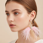 Feather Butterfly Rhinestone Drop Earrings - Jianyou Accessories 5