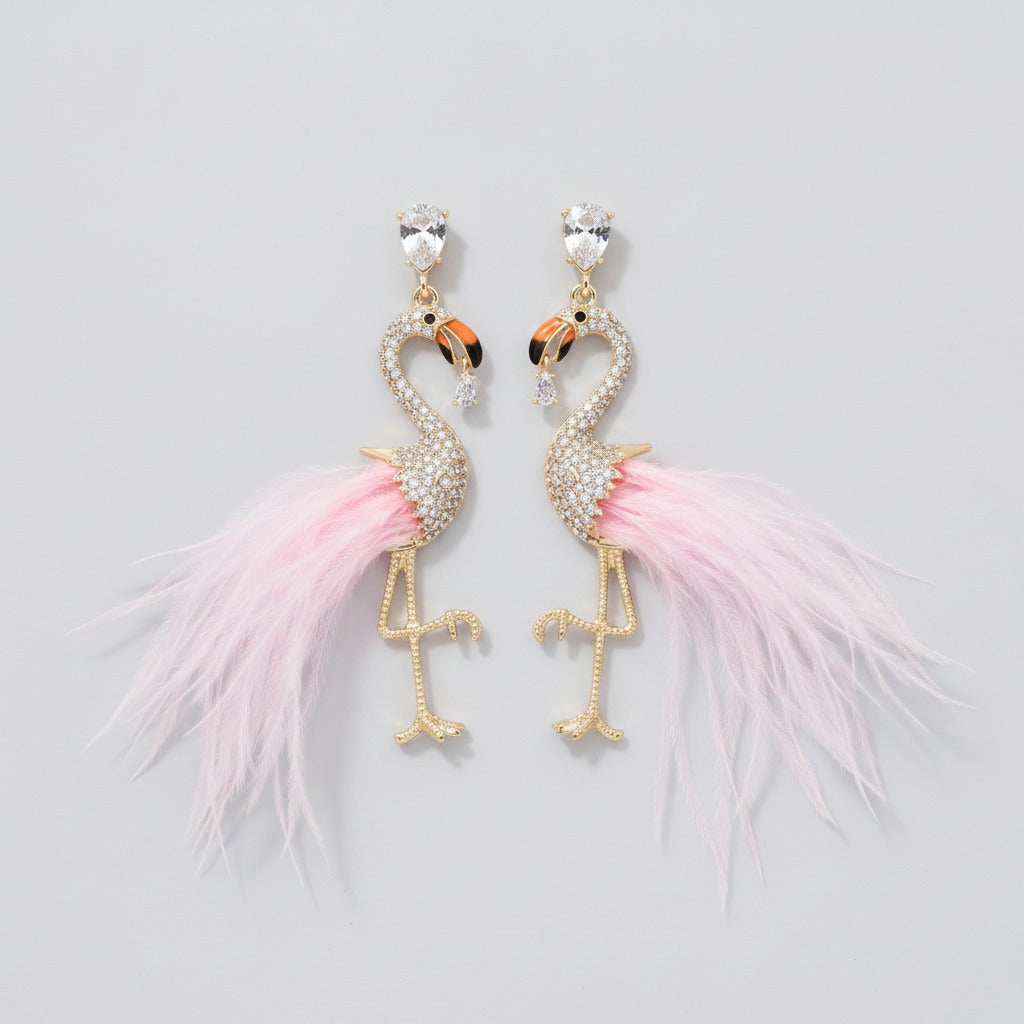 Feather Butterfly Rhinestone Drop Earrings - Jianyou Accessories 5 – jewelry (view 1)