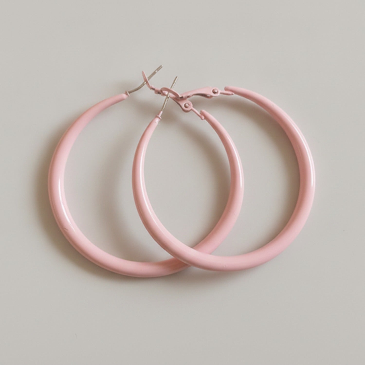 Chunky Hoop Earrings with Metal Cross - Jianyou Accessories
