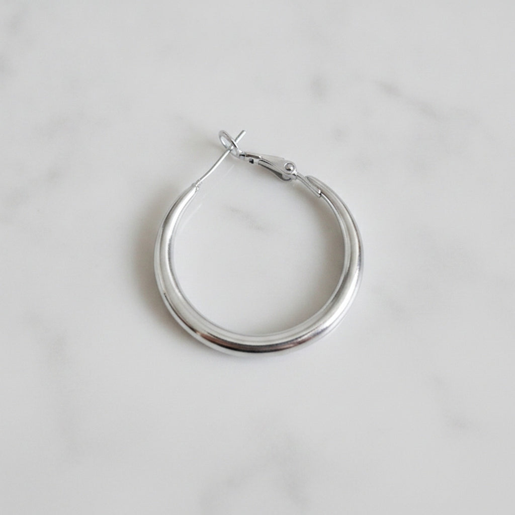 Chunky Hoop Earrings with Metal Cross - Jianyou Accessories 2