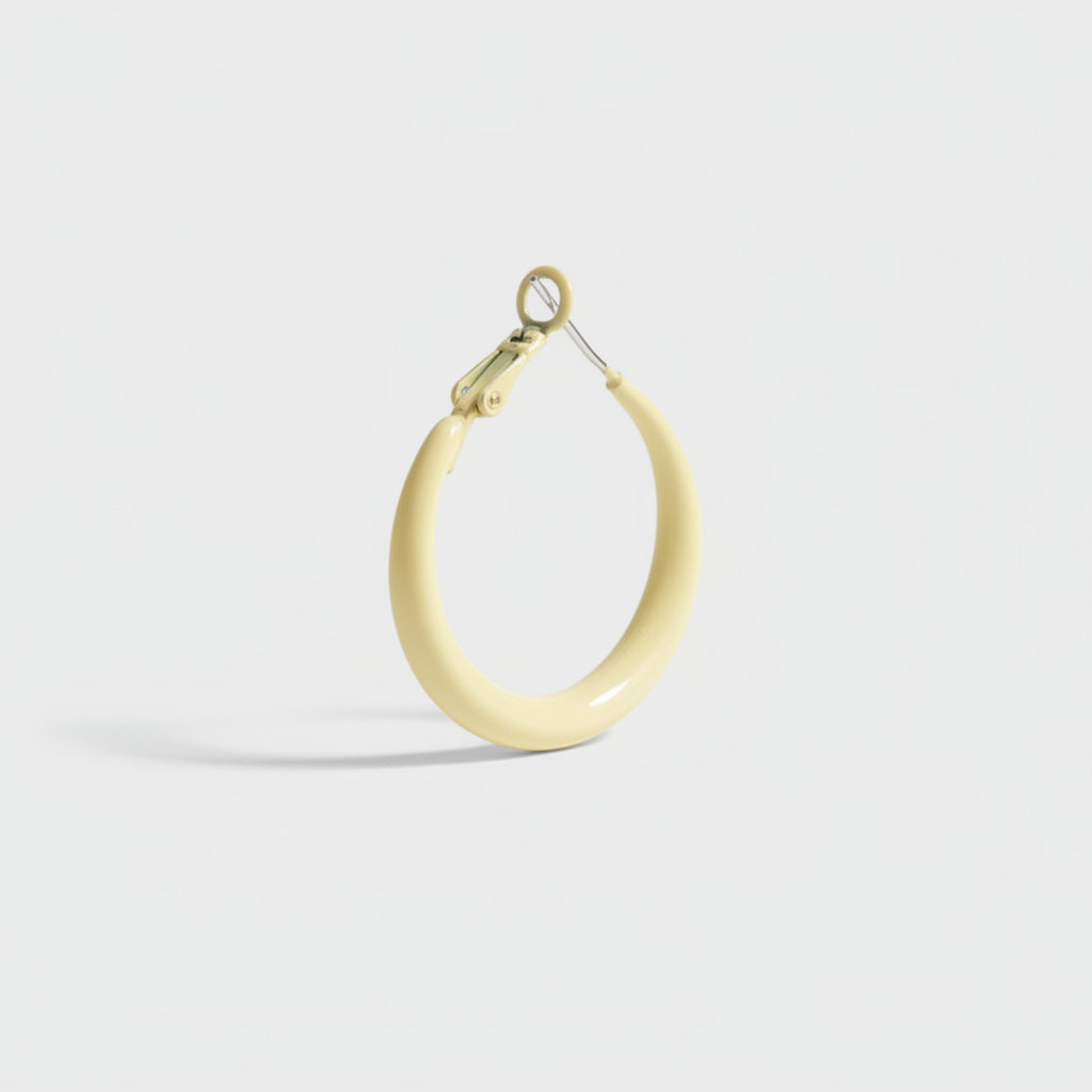 Chunky Hoop Earrings with Metal Cross - Jianyou Accessories 2