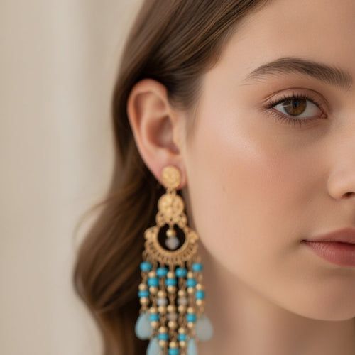 Beaded Chandelier Drop Earrings - Jianyou Accessories