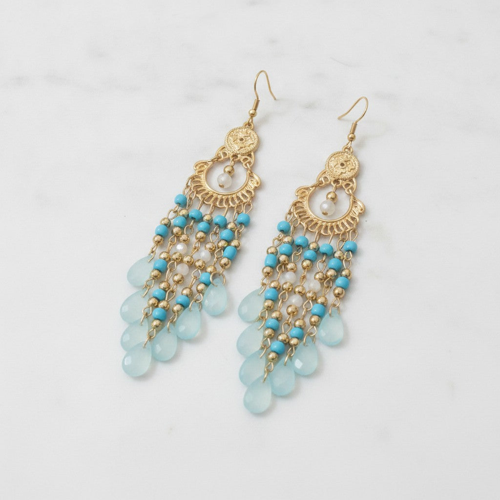Beaded Chandelier Drop Earrings - Jianyou Accessories – jewelry (view 3)
