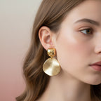 Silver Chunky Textured Ball Drop Earrings