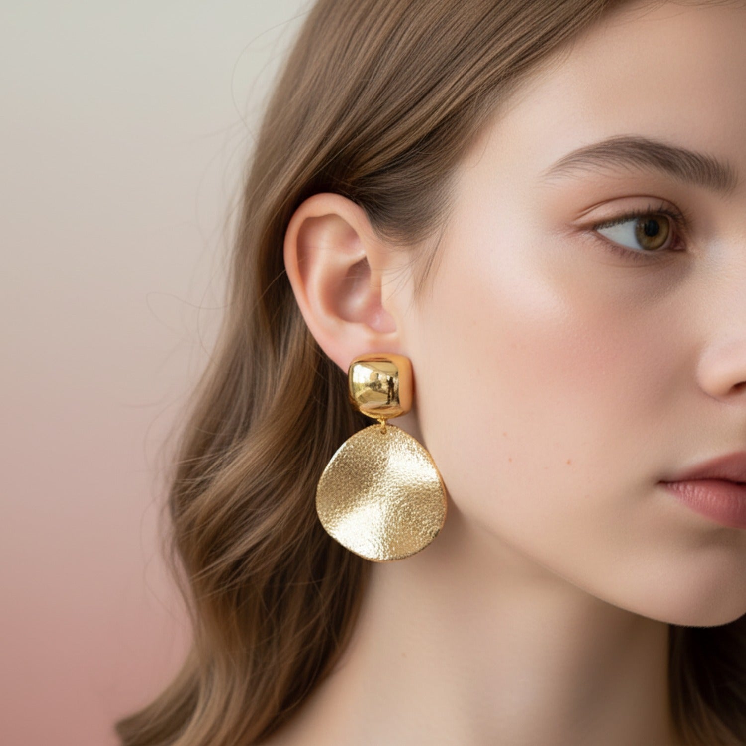 Silver Chunky Textured Ball Drop Earrings