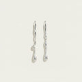 Wavy Liquid Metal Drop Earrings – jewelry (view 1)