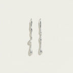 Wavy Liquid Metal Drop Earrings – jewelry (view 1)