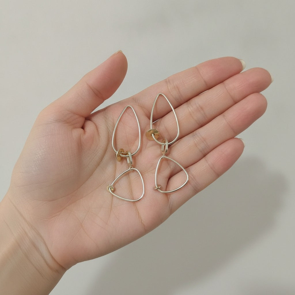 Abstract Geometric Dangle Earrings – jewelry (view 3)