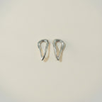 Modern Sculptural Teardrop Stud Earrings – jewelry (view 1)