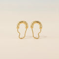 Modern Abstract Profile Hoop Earrings – jewelry (view 1)