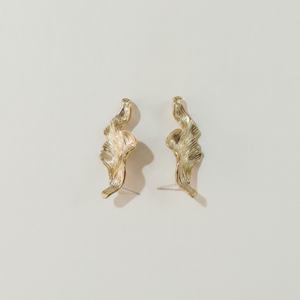 Wavy Textured Drop Earrings – jewelry (view 1)