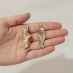 Wavy Textured Drop Earrings – jewelry (view 3)
