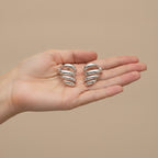 Sleek Spiral Wave Fashion Earrings – jewelry (view 3)