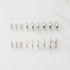 Pearl and Crystal Hoop Earring Set - Default 2