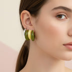 Chunky Resin Teardrop Earrings Multi-Color