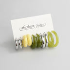 Chunky Resin Teardrop Earrings Multi-Color - Default – jewelry (view 1)