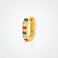 Gem Chunky Hoop Earrings - Rainbow Gems