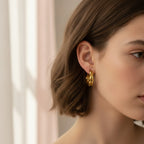 Twisted Gold Hoop Earrings – jewelry
