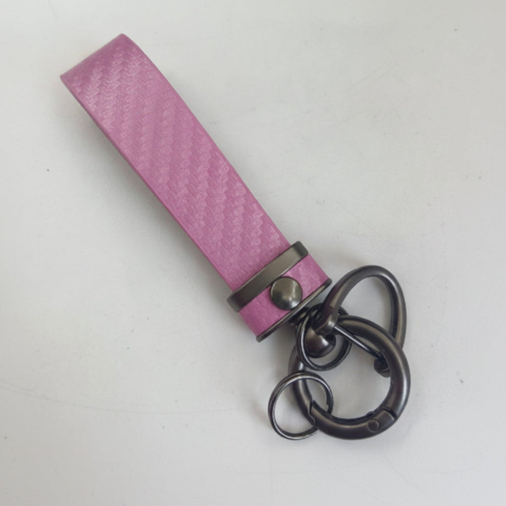 Textured Tube Keychain with Metal Hardware - Barbie Pink – novelty & toys (view 1)